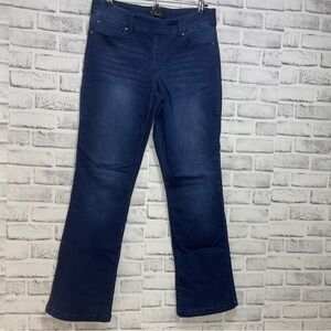 Rekucci Denim Pull On Stretch Straight Leg Jeans 10
